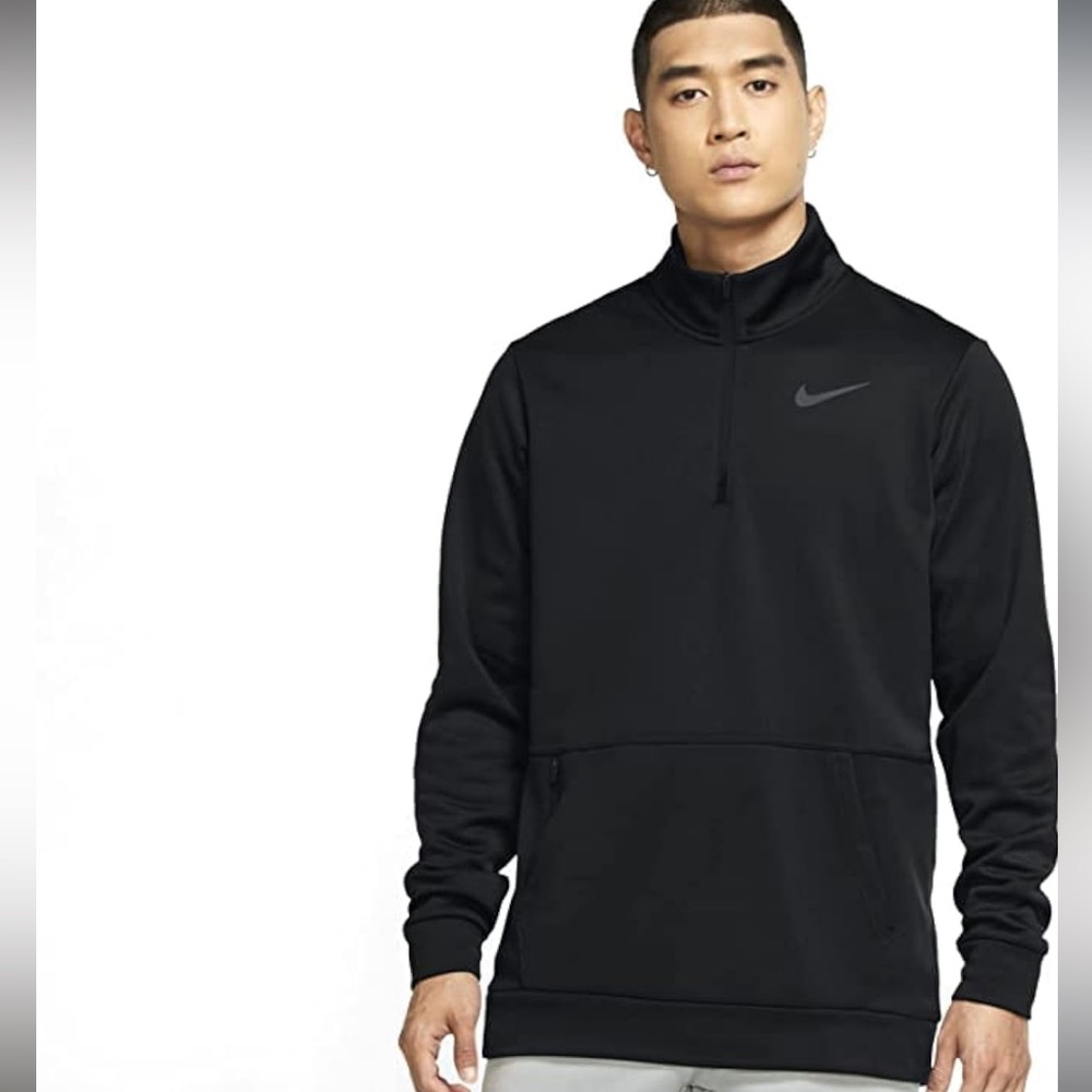Nike Men's Dri-FIT Therma Long Sleeve 1/4 Zip Training Sweatshirt Black Sz Large